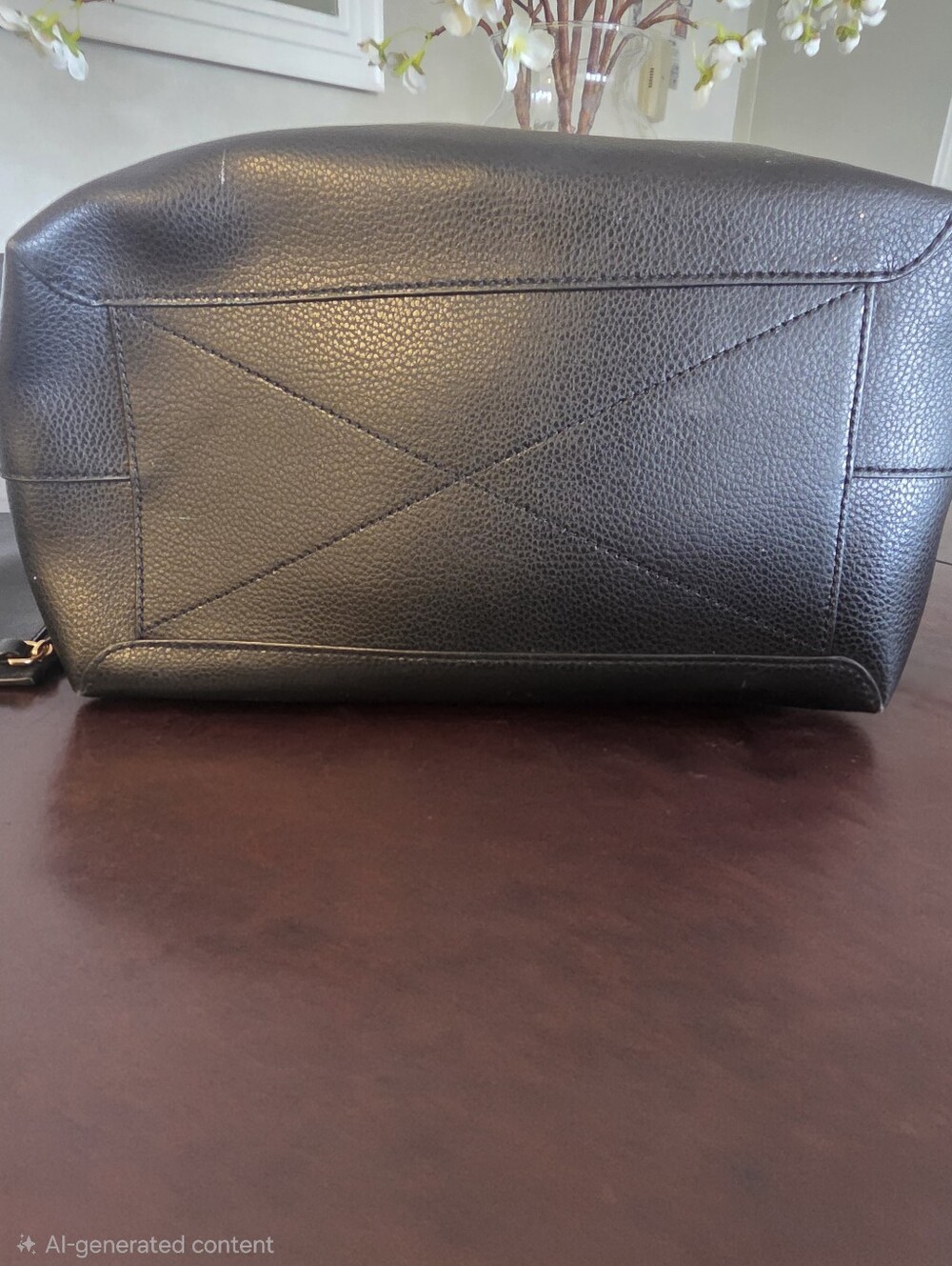 Marc Jacobs Black Pebbled Leather Tote with Matching Black Pouch - Picture 2 of 4